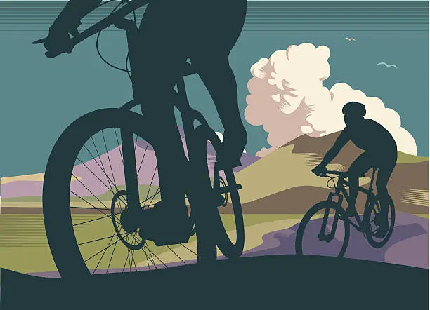 Vector illustration of Mountain Bikes