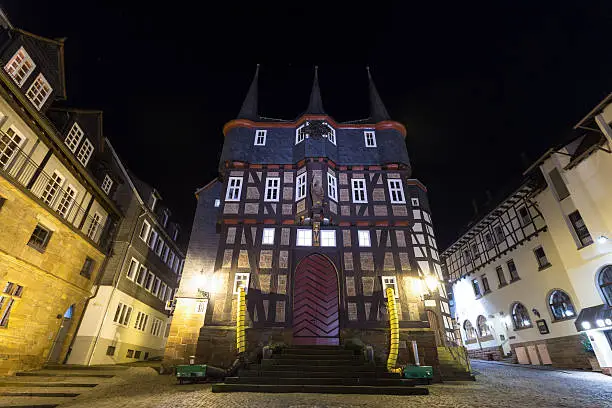 frankenberg old town germany at night