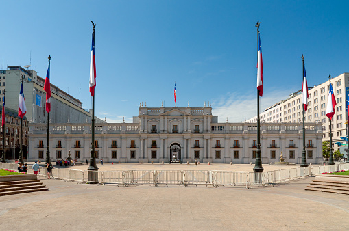 View on National Assembly building in Paris, France.