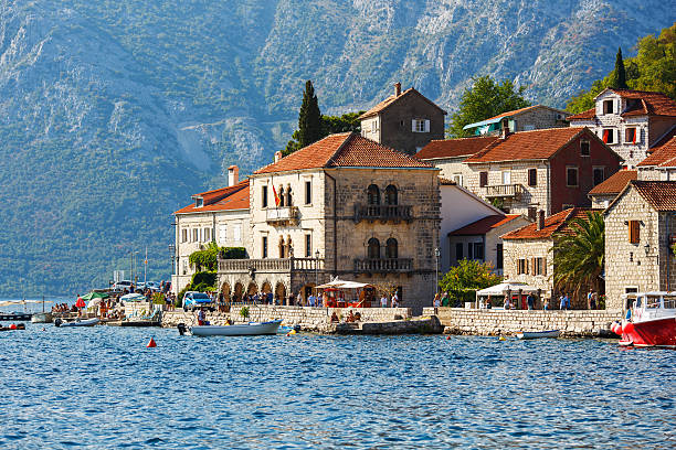 View of the old historical buildings. Popular touristic attraction stock photo