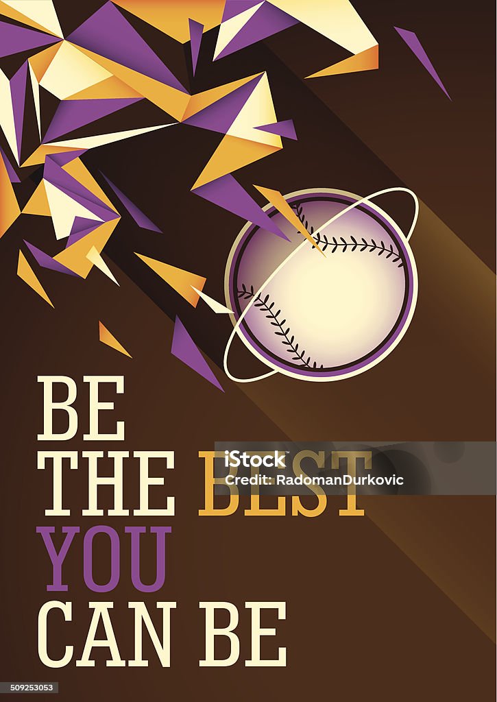 Abstract baseball poster in color. Abstract baseball poster in color. Vector illustration. Baseball - Ball stock vector