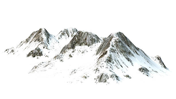 istock Snowy Mountains - isolated on white Background 509253332