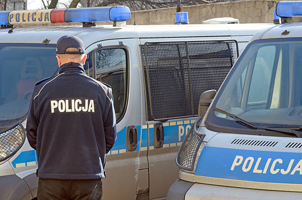 istock Polish Police sign 509254076