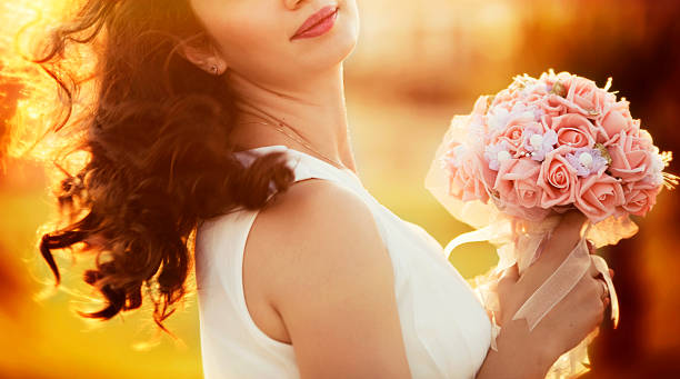 istock Mysterious woman with flowers 509254609