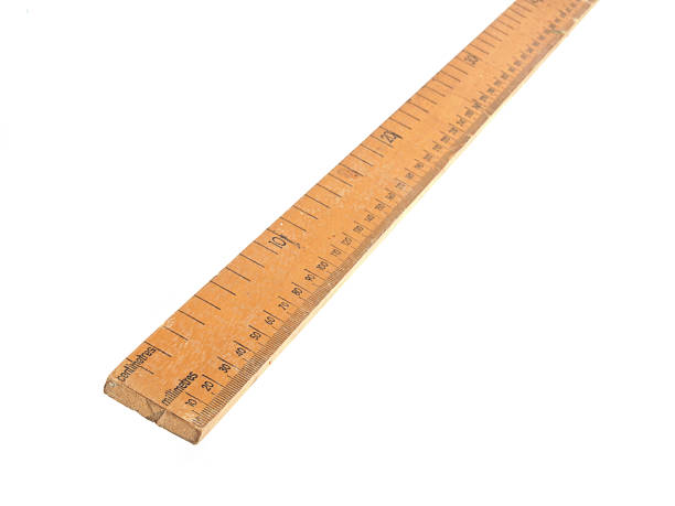 istock Wooden meteric ruler on a white dackground 509256457