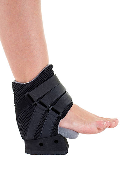 istock Person with Foot Wrapped in Modern Cast. 509256696