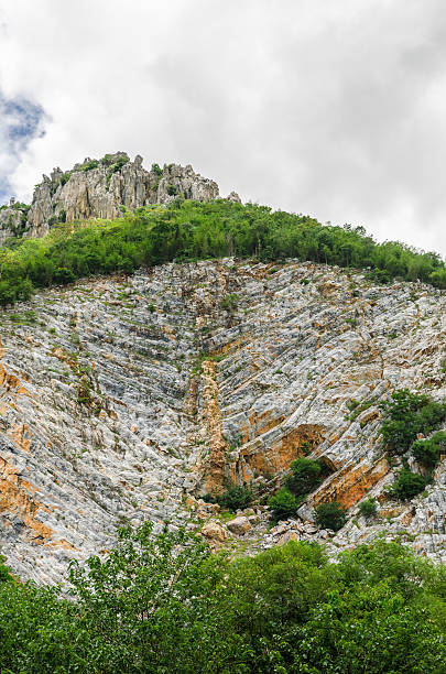 istock Limestone Quarry, Thailand The limestone from the mines 509257003