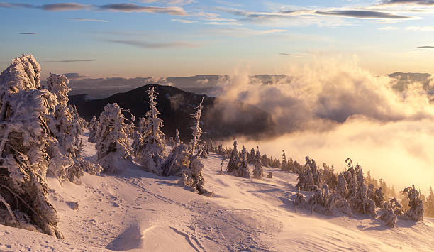 istock Winter landscape. Sunrise in the mountains. 509257060