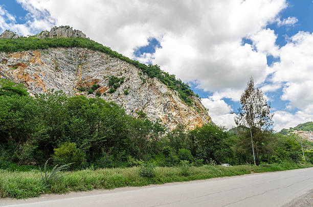 istock Limestone Quarry, Thailand The limestone from the mines 509257255