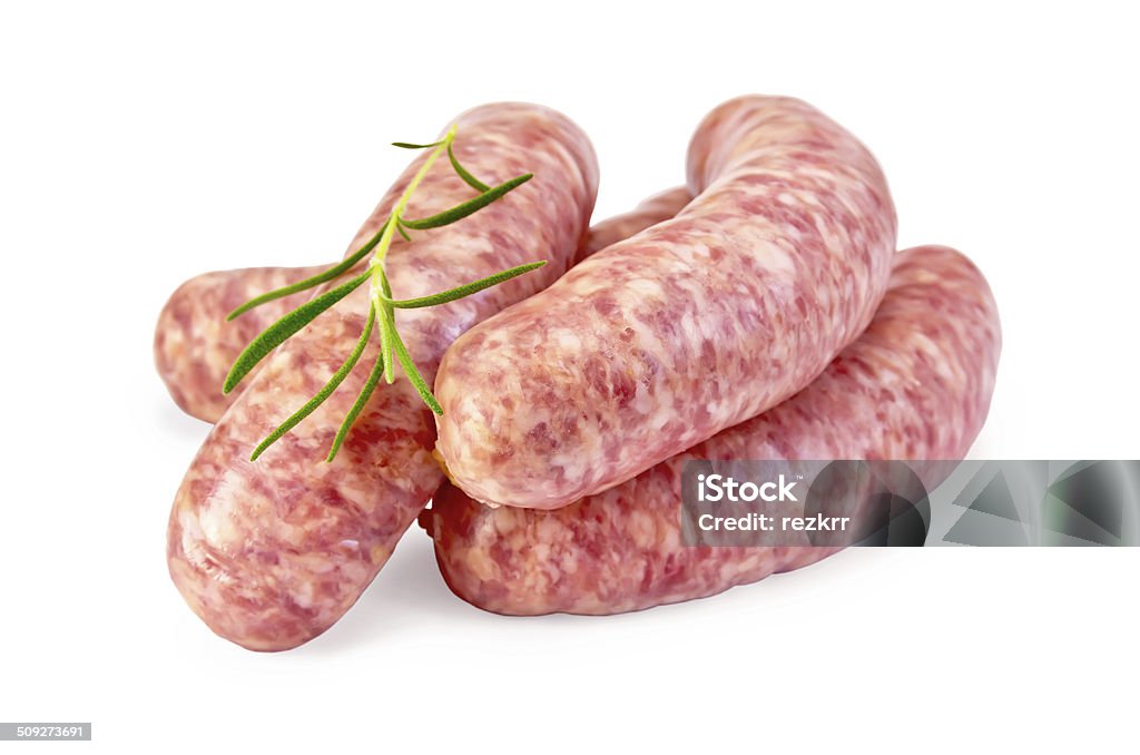 Sausages pork with rosemary - Royaltyfri Korv Bildbanksbilder