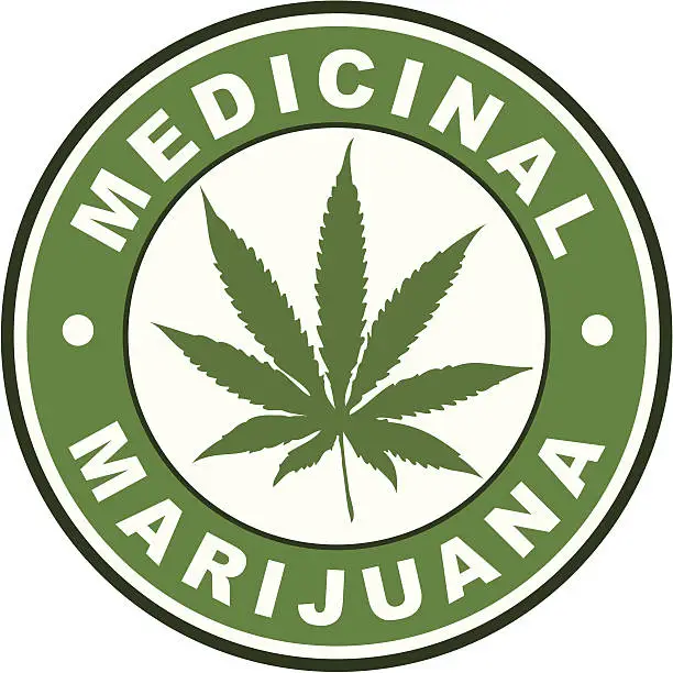 Vector illustration of Marijuana sticker