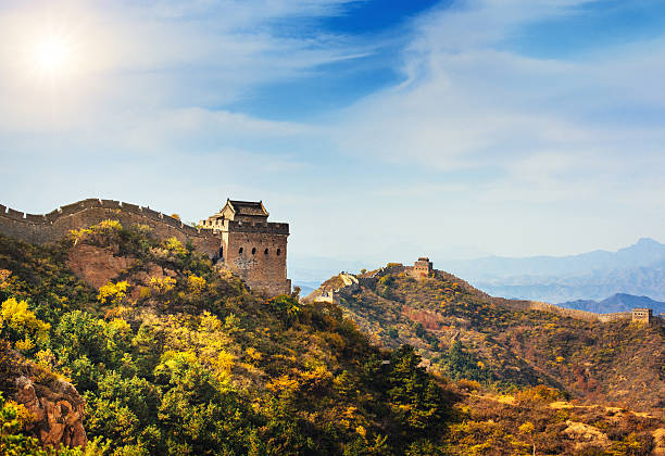 la gran muralla china - badaling fotografías e imágenes de stock