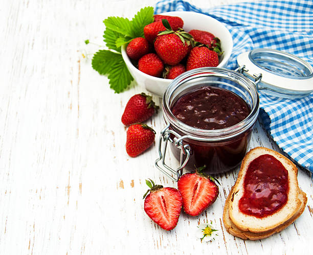 istock Strawberry jam and fresh strawberries 509288294