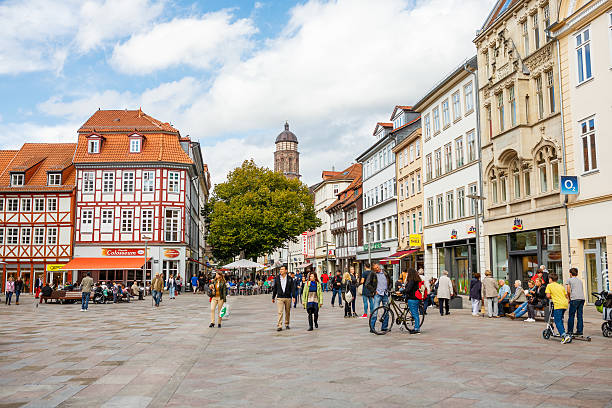 Goettingen, Germany. Center of the Goettingen Old Town. stock photo