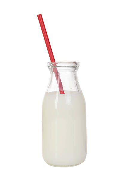 istock isolated glass milk with straw 509289530