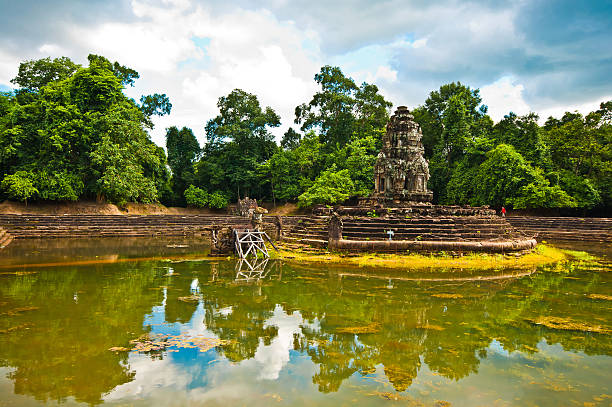 istock Ancient buddhist khmer temple in Angkor Wat, Cambodia. Neak Pean 509289695