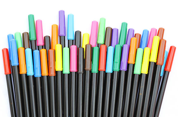 Set Of Colorful Pens Stock Photo - Download Image Now - Arrangement, Art  And Craft, Artist - iStock