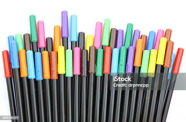 Set Of Colorful Pens Stock Photo - Download Image Now