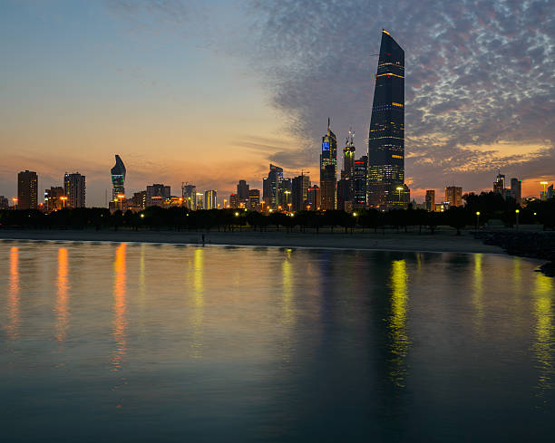 istock Kuwait City skyline at sunset, featuring Al-Hamra 509290916