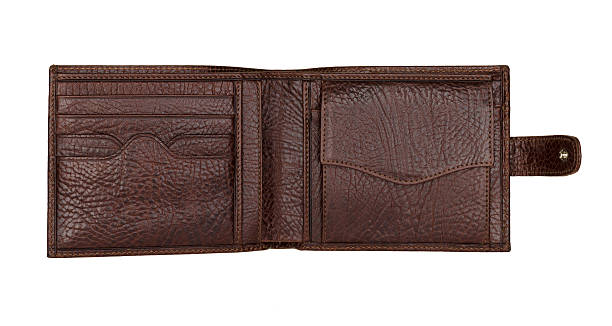 istock Brown natural leather wallet isolated on white 509291508