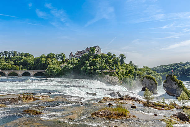 Rheinfall, Waterfall of the river Rhein at Neuhausen, Schaffhaus stock photo