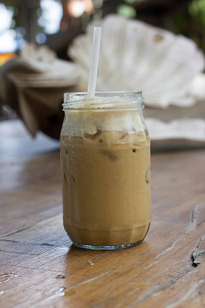 istock Iced coffee with milk is on the table. 509293427