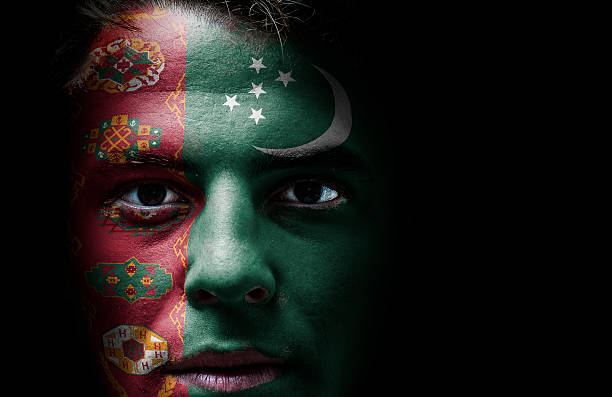 istock Turkmenistan flag on face 509293537