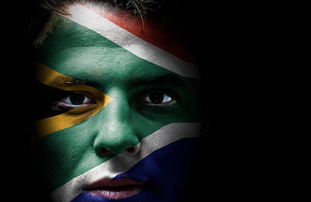 istock South Africa flag on face 509293687