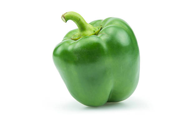 Paprika pepper isolated on white background stock photo