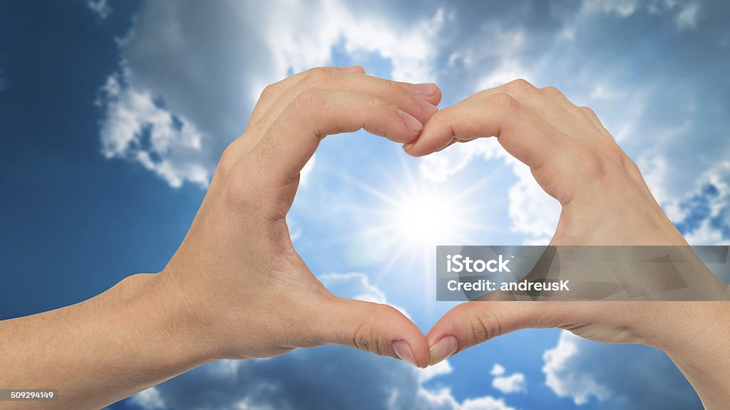 Hands reaching for the sky Cloud - Sky Stock Photo