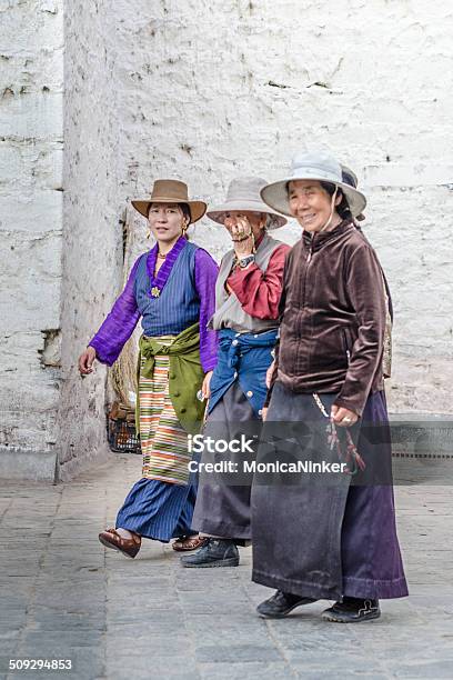 Barkhor Pilgrims Stock Photo - Download Image Now - Adult, Buddhism, Built Structure