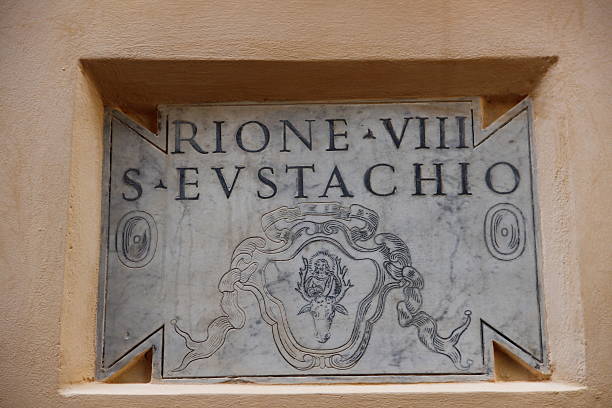 istock Sign of Rione S. Eustachio in Rome 509295410