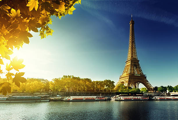istock Seine in Paris with Eiffel tower in autumn season 509296637