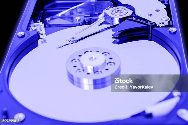Storage Computer Blue Blue Light Computer Hard Disk Drive Stock Photo - Download Image Now ...