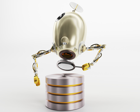 Robot Database Robot Querying And Searching Data In A Database Stock Photo - Download ...
