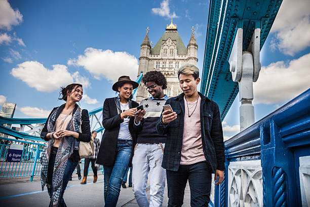 istock Friends walking around London landmarks 509301538