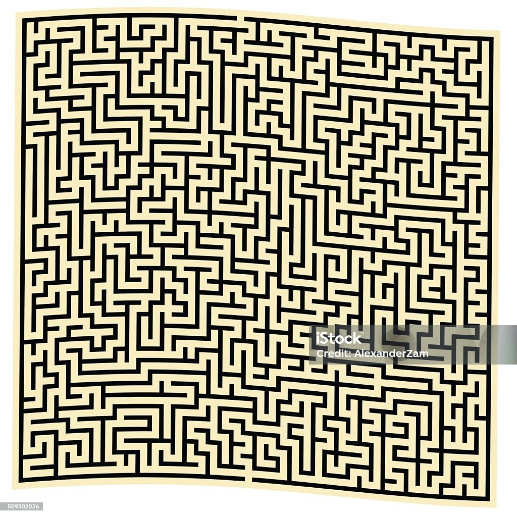 Sample Maze Pattern Maze Pattern Stock Illustration - Download Image Now - Brain Teaser ...