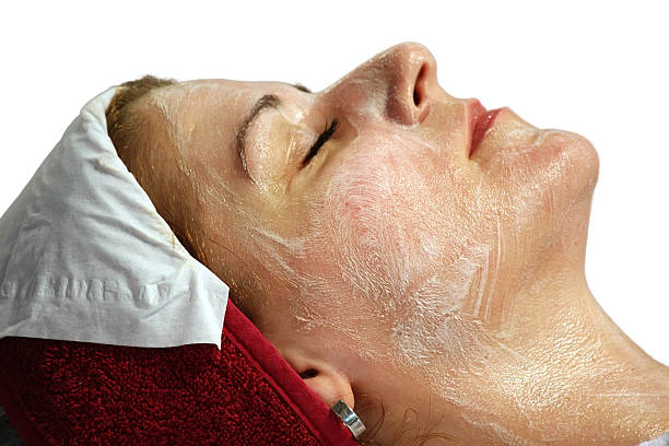 Face massage Face massage creaming stock pictures, royalty-free photos & images