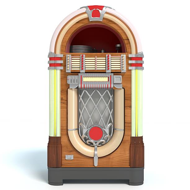 Jukebox 3d illustration of a vintage jukebox digital jukebox stock pictures, royalty-free photos & images
