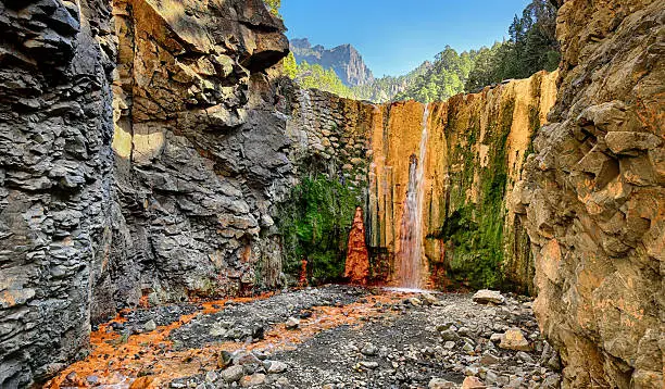 Photo of Waterfall Cascada de Colores at La Palma (Canary Islands)