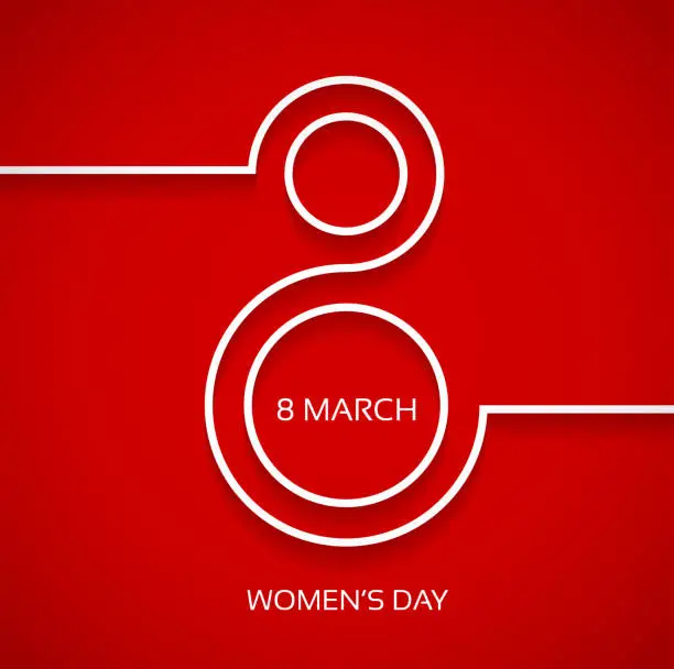 Vector illustration of Women's day design background
