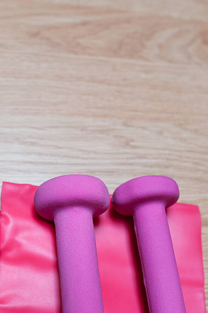 istock Dumbbells and resistance band 509312654