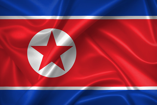 Flag of North Korea 3D, silk texture