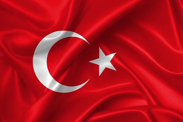 istock Flag of Turkey 3D, silk texture 509313138