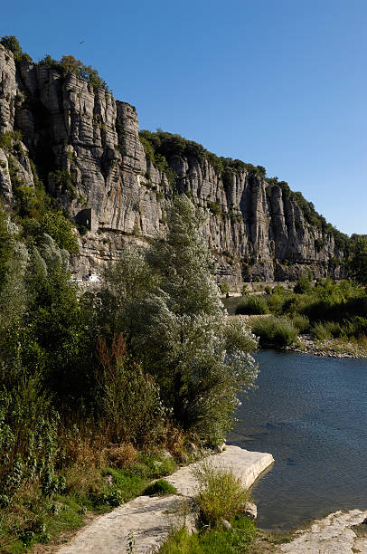 istock Ardeche river near  village Vogue, Rhone- 509313292