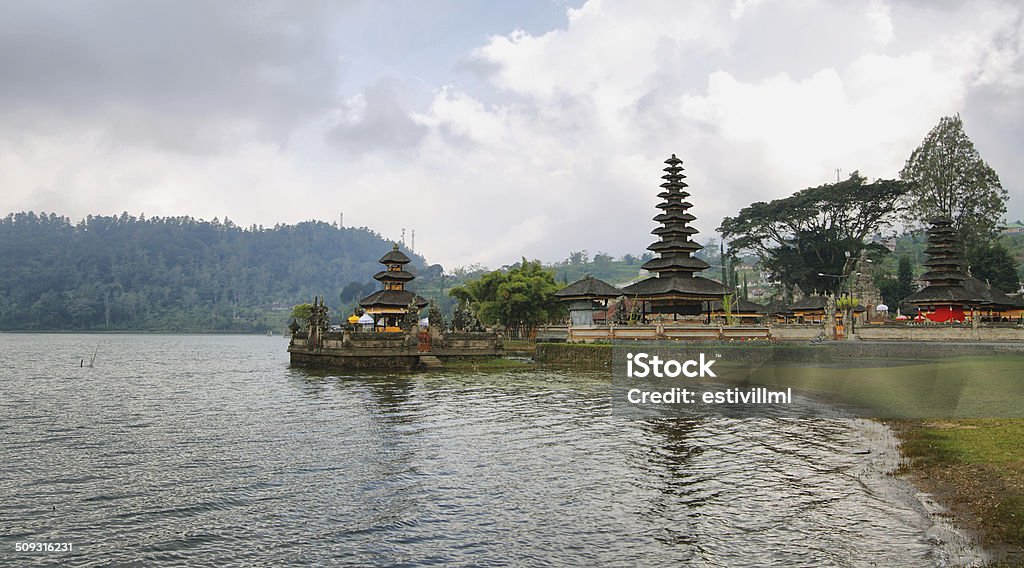 Ulun Danu Bratan Ulun Danu Bratan hindu floating temple in Bali, Indonesia. Ancient Stock Photo