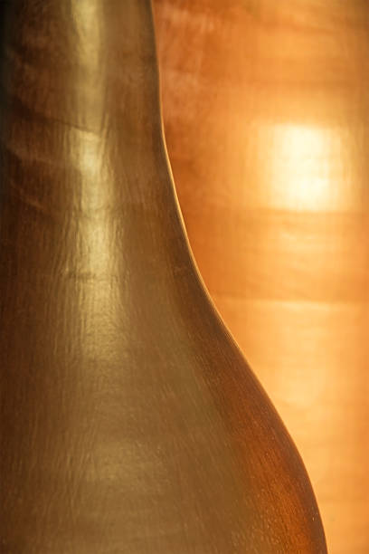 Two big cooper vase as abstract background