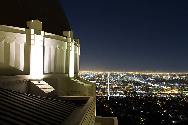 istock Downtown Los Angeles at night with Griffith Park Observatory 509318317