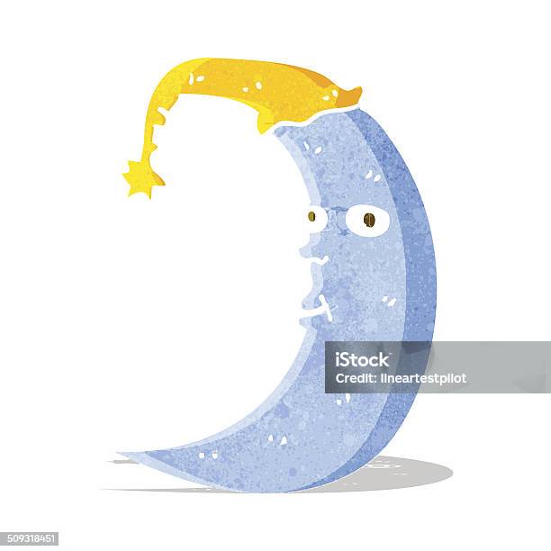 Sleepy Moon Comic Stock Vektor Art und mehr Bilder von Bizarr - Bizarr, ClipArt, Der Mann im Mond