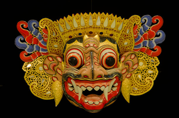 istock Traditional Balinese mask on a black background. 509318452